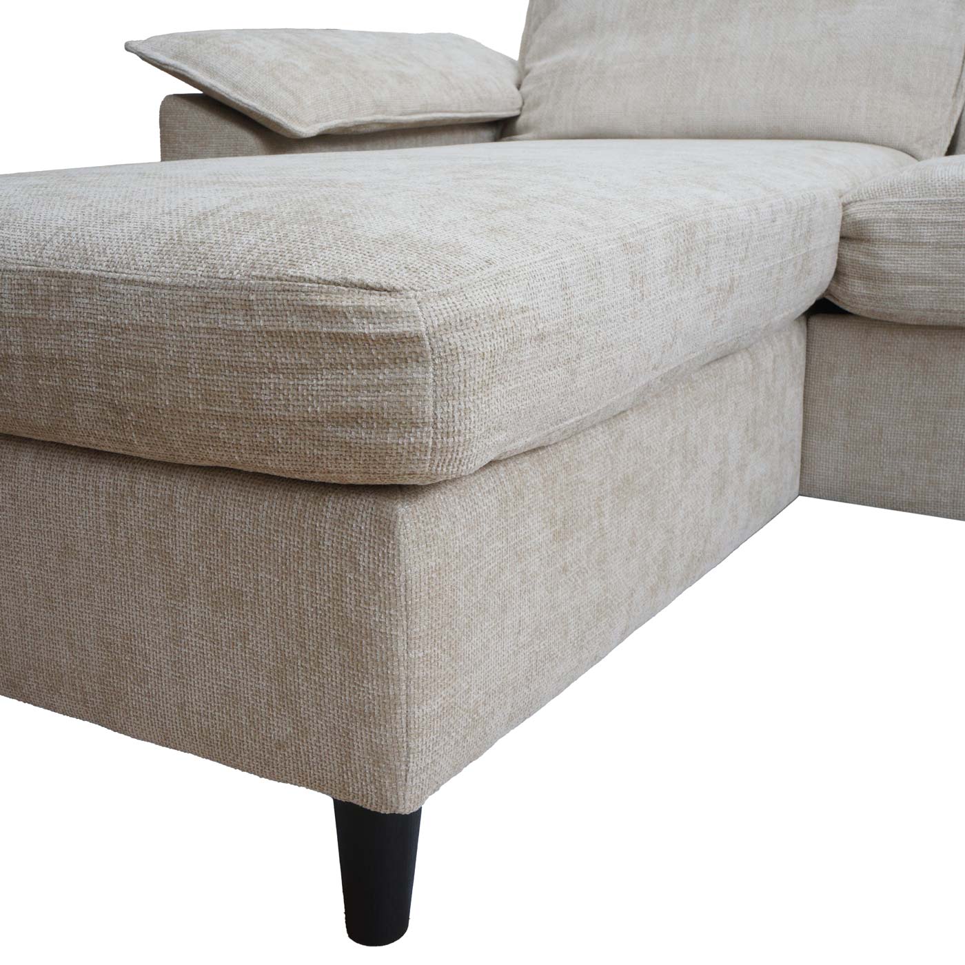 Sofa-Garnitur HWC-O71 beige, Detailbild Ecke Liegeflche