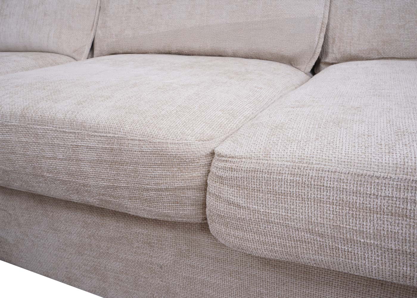 Sofa-Garnitur HWC-O71 beige, Detailbild Sitzpolster