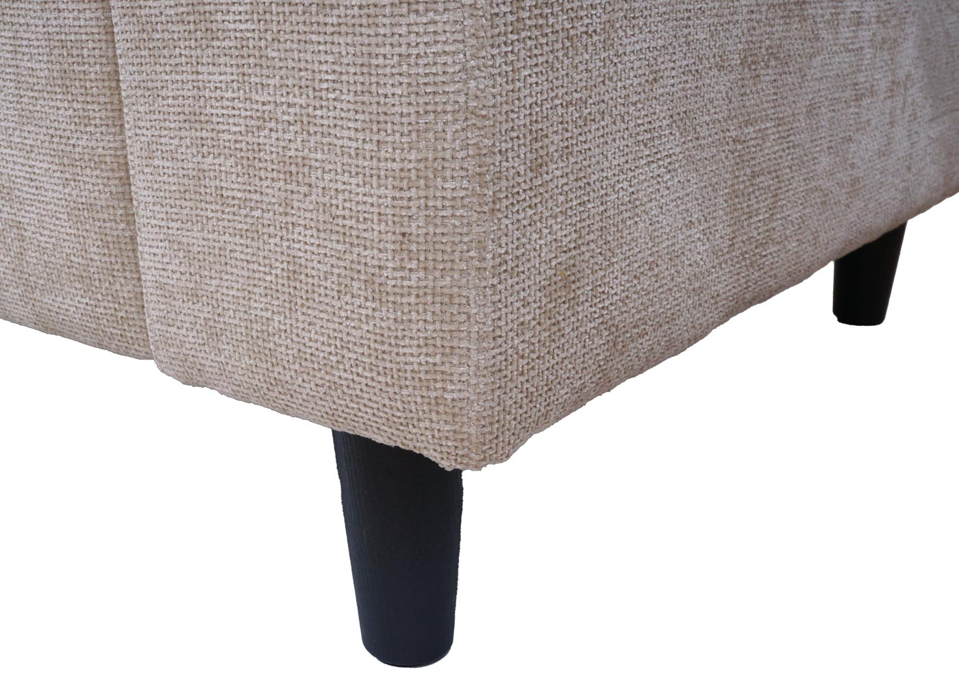 Sofa-Garnitur HWC-O71 beige, Detailbild Fu