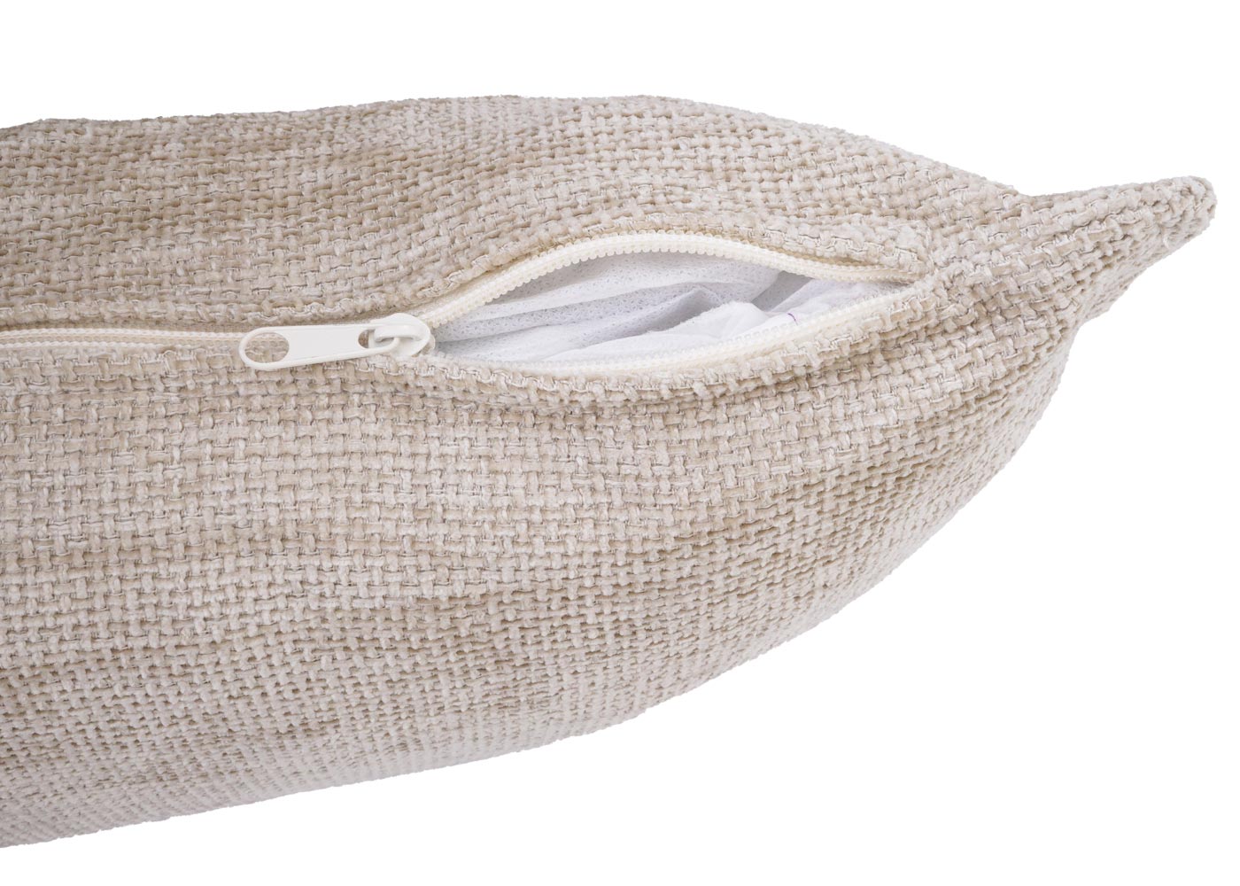 Sofa-Garnitur HWC-O71 beige, Detailbild Reiverschluss Bezug