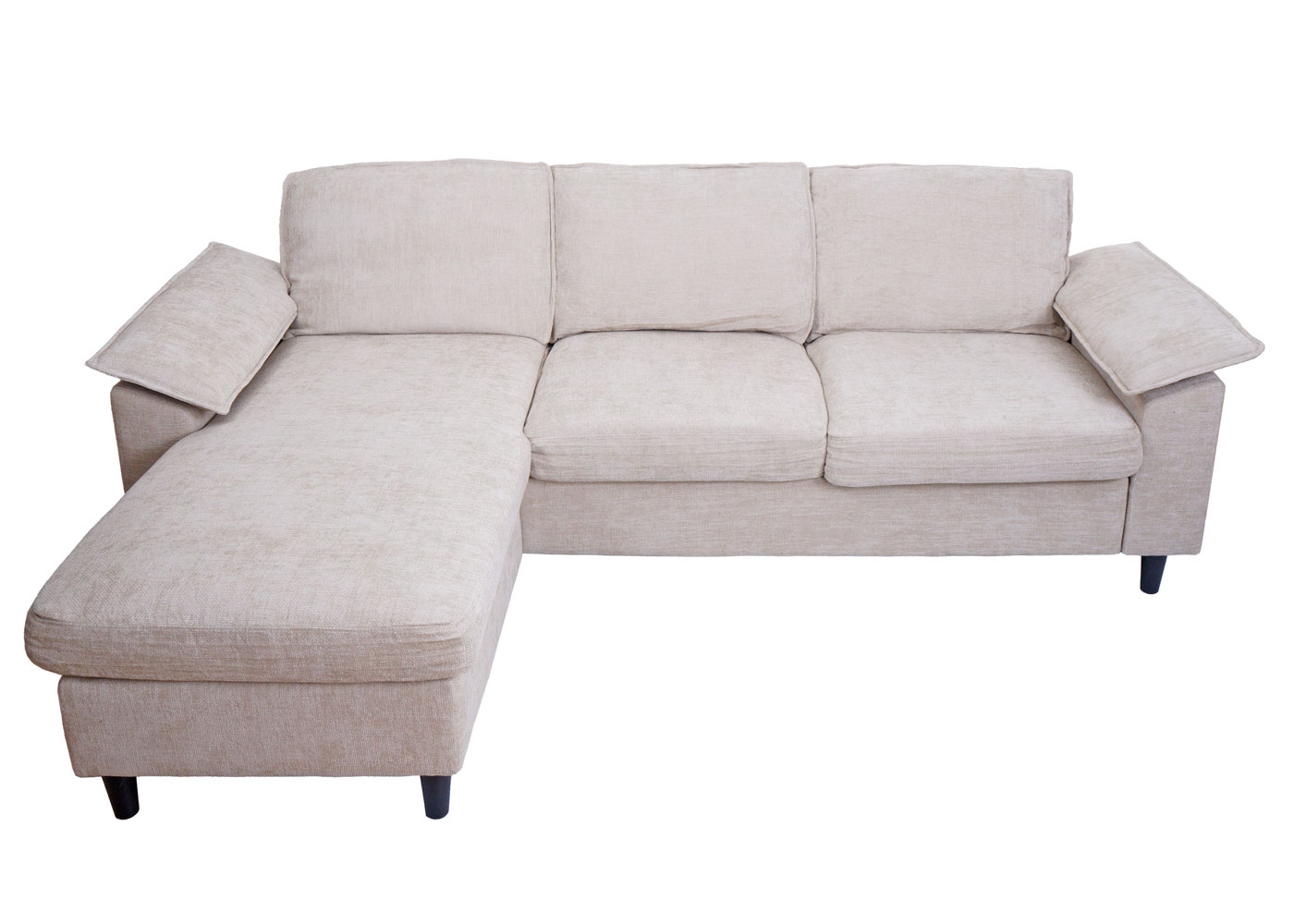 Sofa-Garnitur HWC-O71 beige, Ansicht frontal