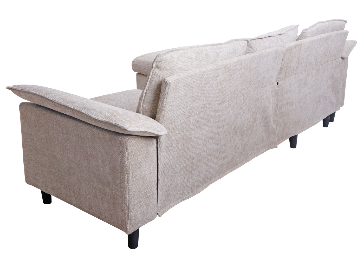 Sofa-Garnitur HWC-O71 beige, Ansicht schrg hinten