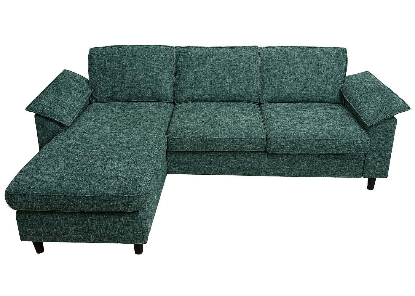 Sofa-Garnitur HWC-O71 grau-grün, Ansicht frontal
