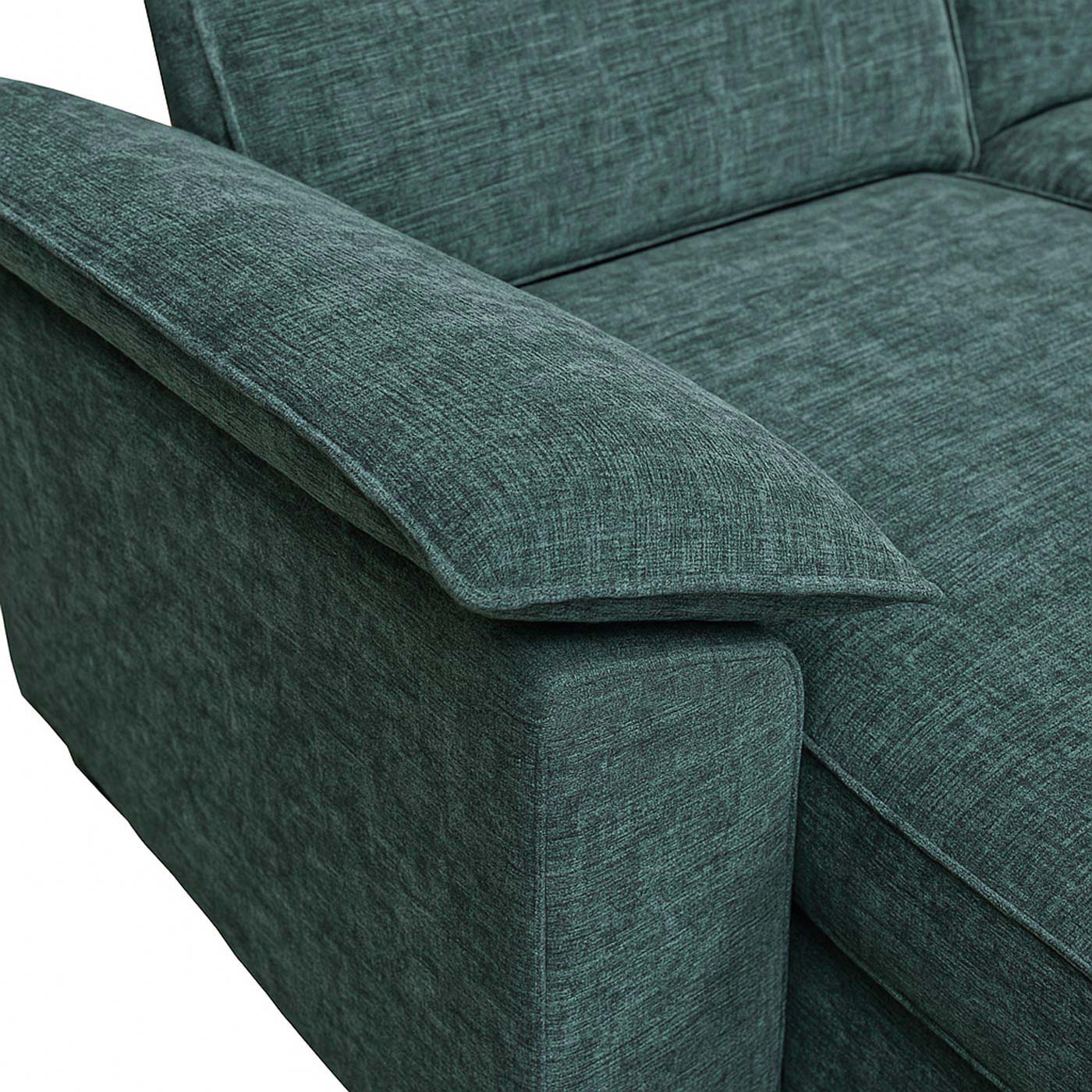 Sofa-Garnitur HWC-O71 grau-grün, Armlehnenpolter