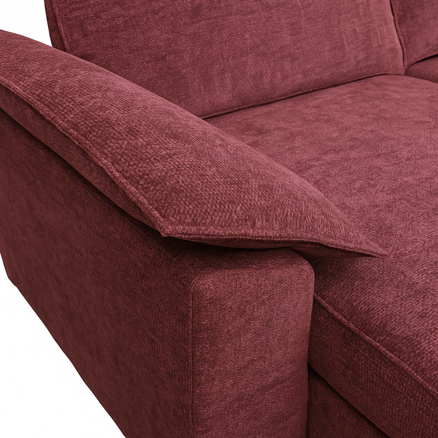 Sofa-Garnitur HWC-O71 bordeaux, Armlehnenpolter