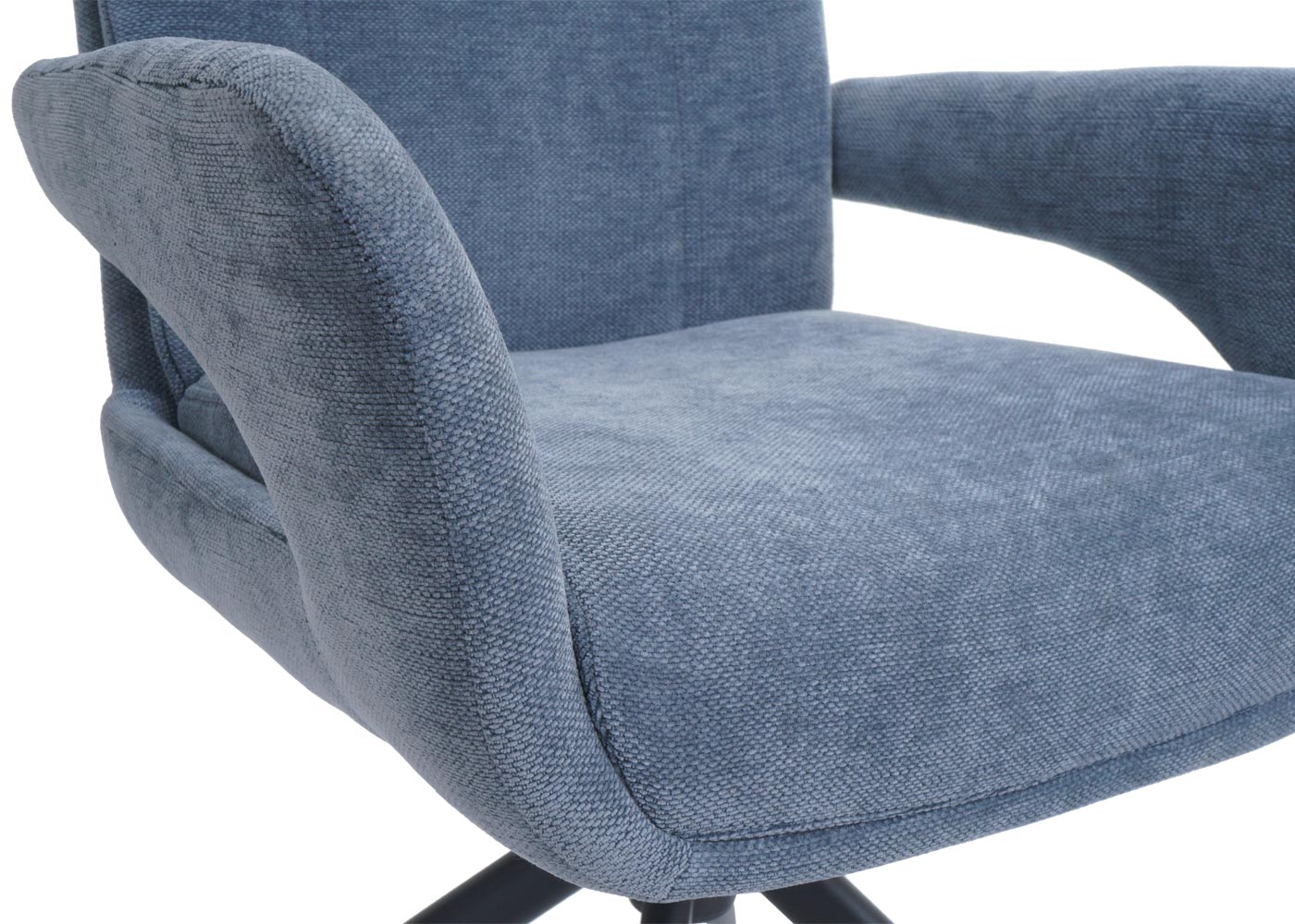 Esszimmerstuhl HWC-O78 graublau, Detailbild Sitz