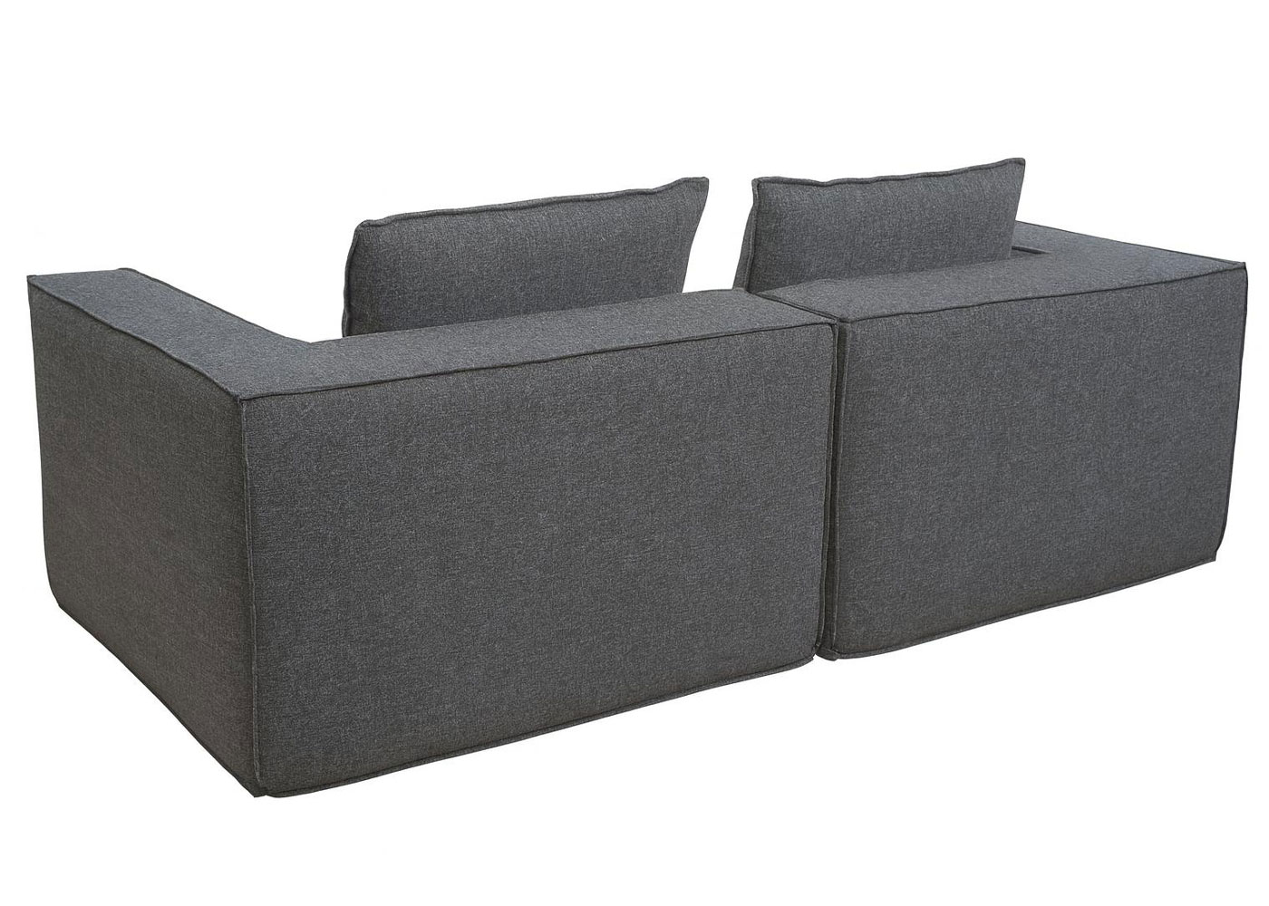  Sofa HWC-O54 dunkelgrau, Eckelement von hinten