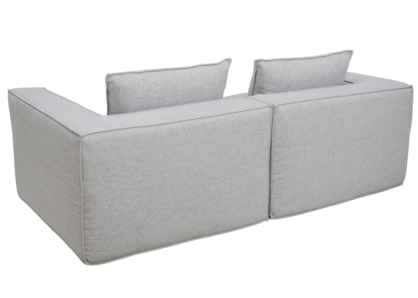  Sofa HWC-O54 hellgrau, Eckteil von vorn