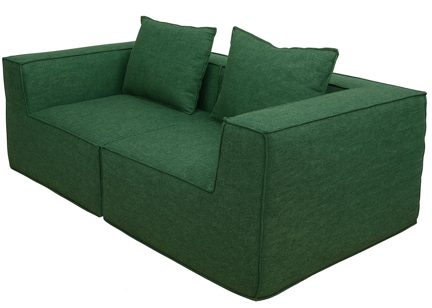  Sofa HWC-O54 grn, Eckelement von hinten