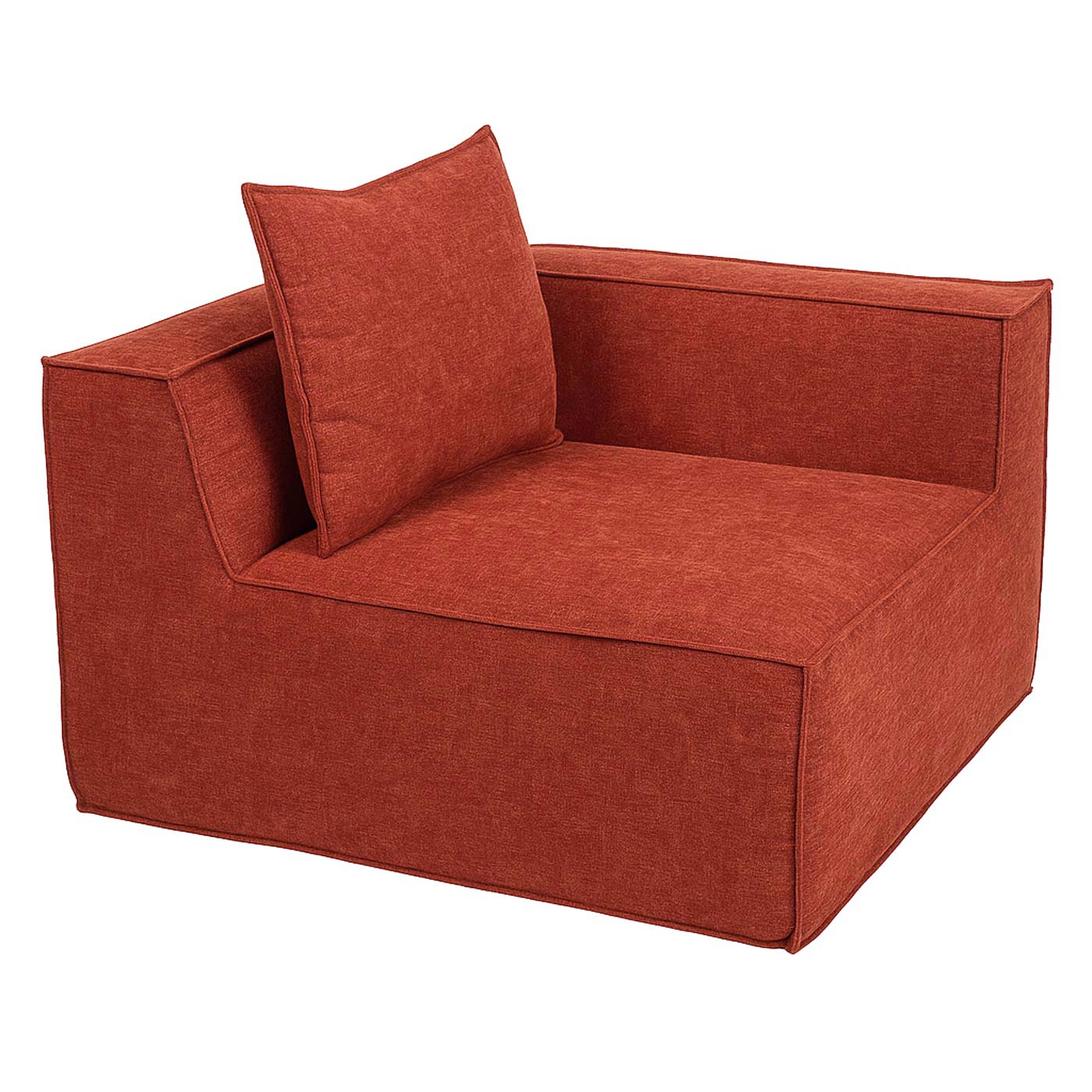  Sofa HWC-O54 terracotta, Eckteil von vorn