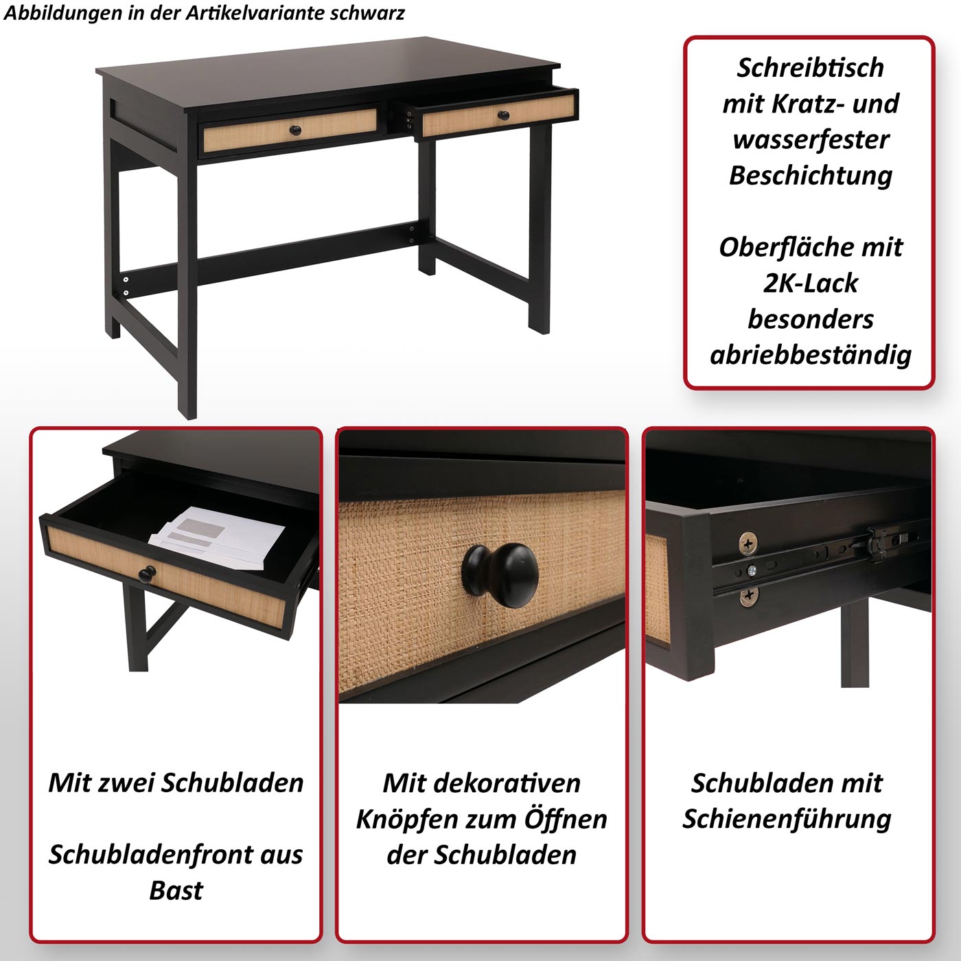 Schreibtisch HWC-O36 Bulletbild