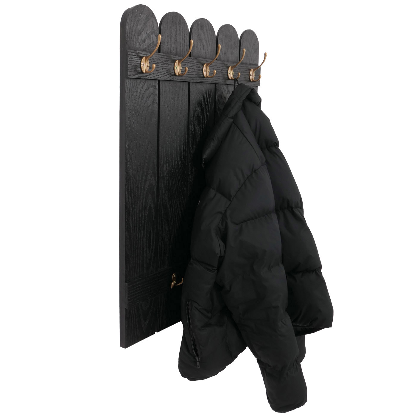 Wandgarderobe HWC-N95 Seitenansicht mit Jacke