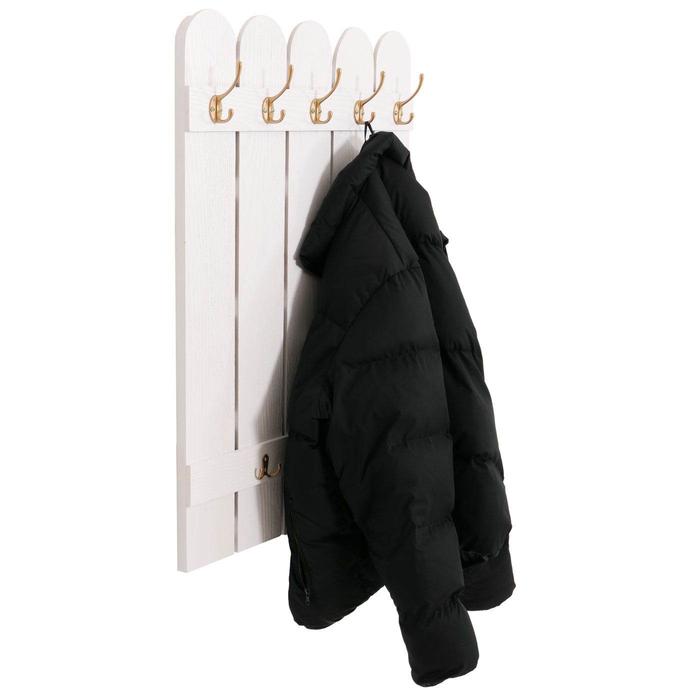 Wandgarderobe HWC-N95 Seitenansicht mit Jacke