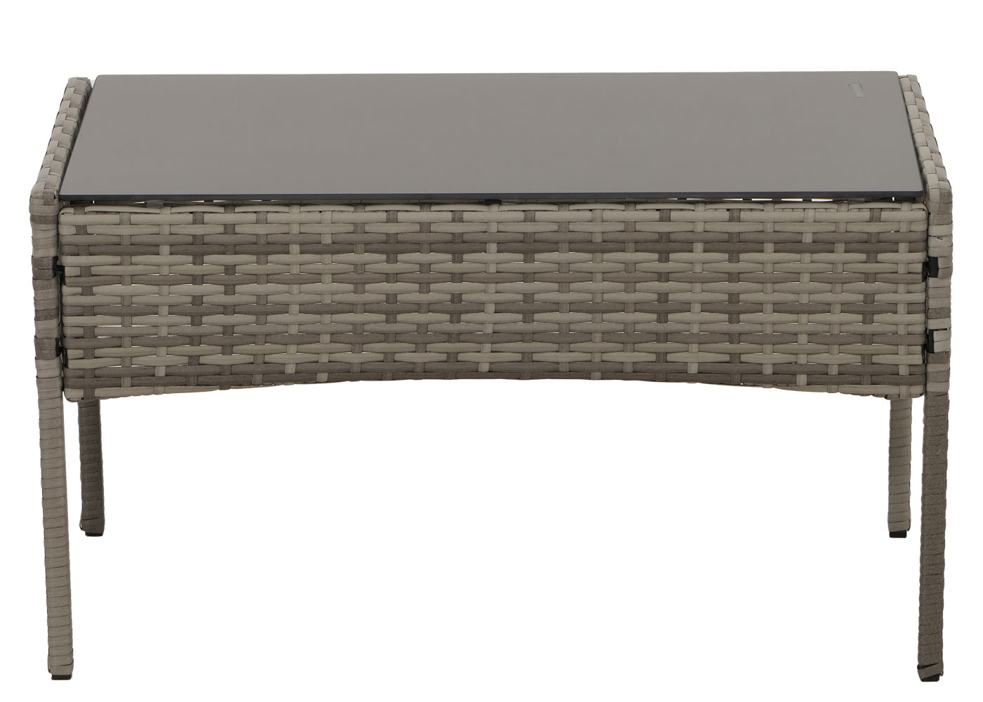 Poly-Rattan Garten-Garnitur HWC-N98 Tisch Frontansicht