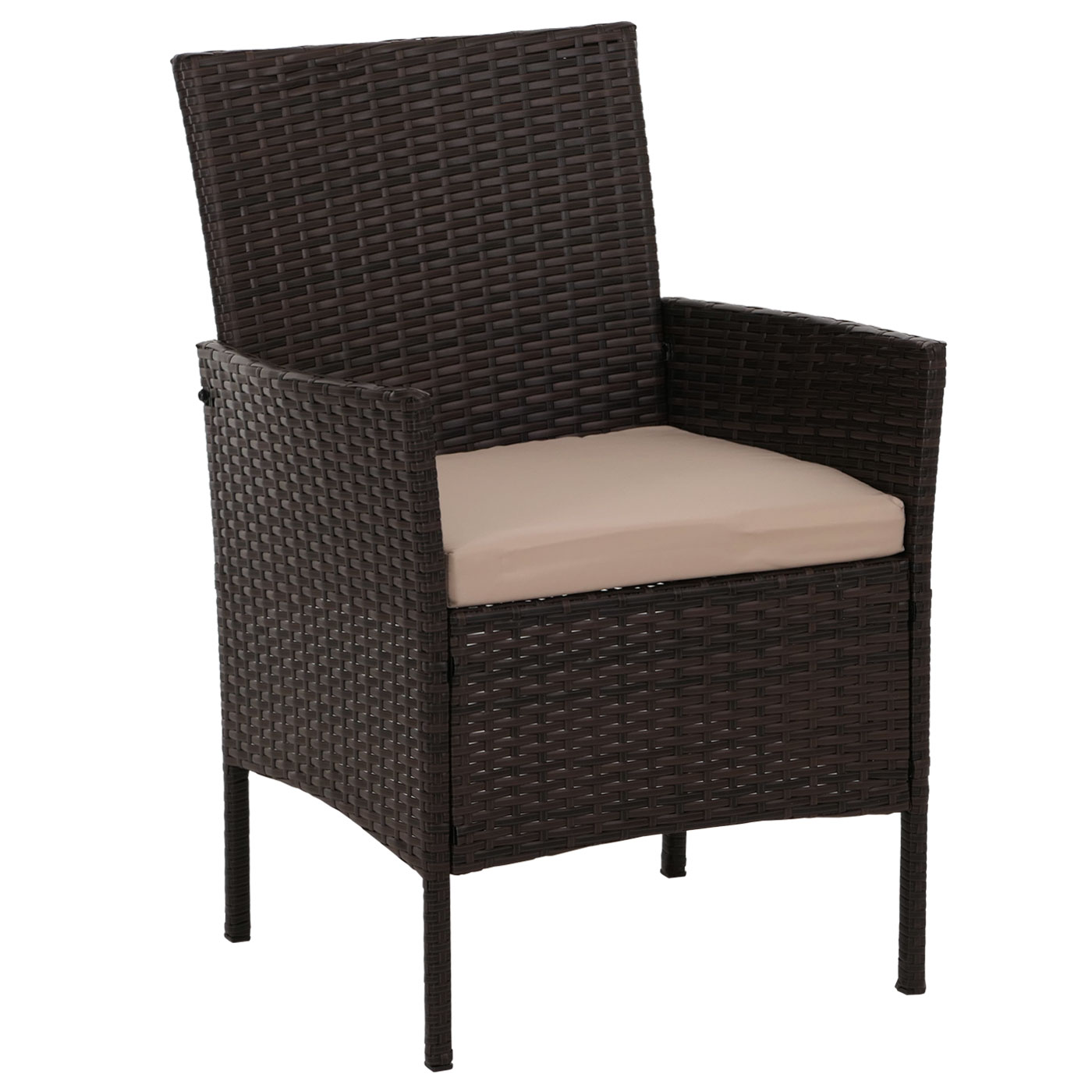 Poly-Rattan Garten-Garnitur HWC-N98 Sessel Seitenansicht