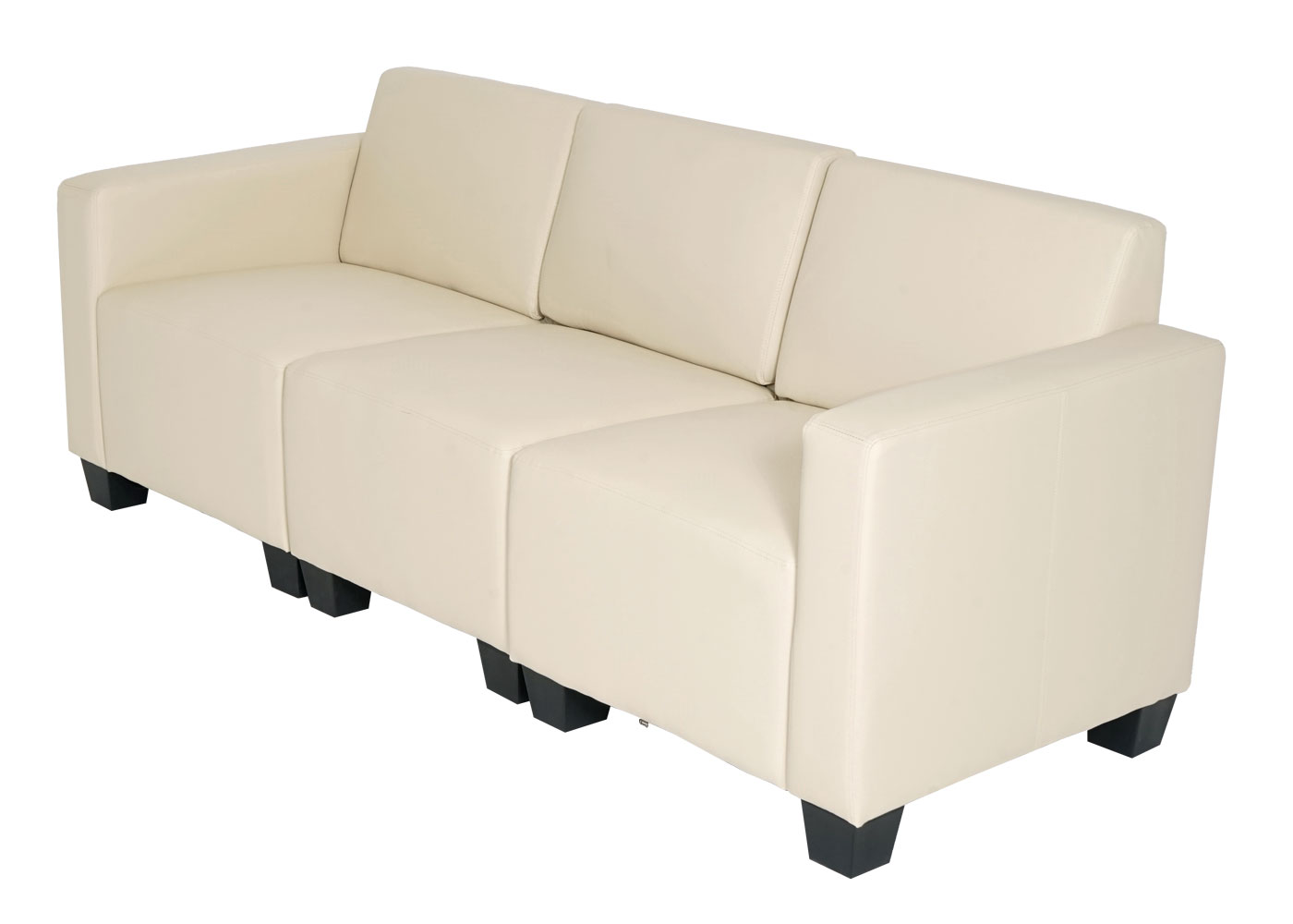 Modular 3-Sitzer Sofa Couch Lyon leicht seitliche Ansicht