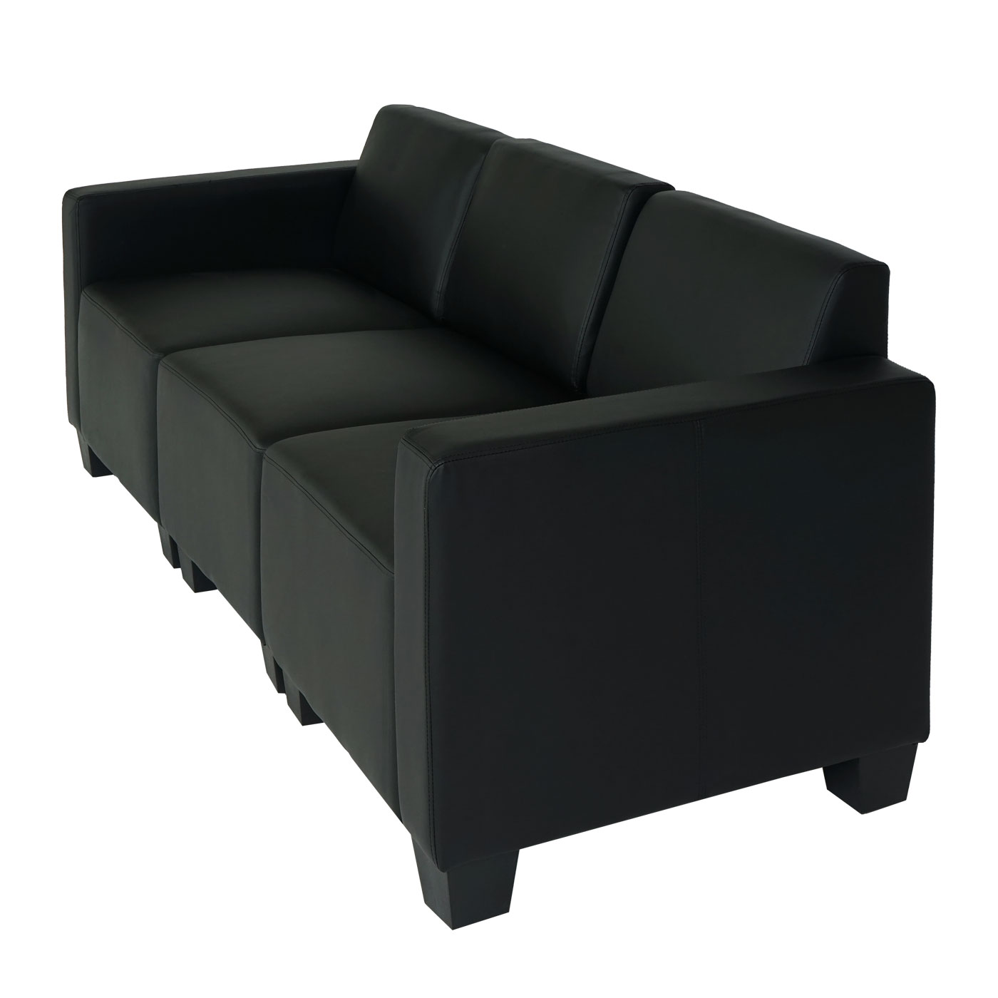 Modular 3-Sitzer Sofa Couch Lyon leicht seitliche Ansicht