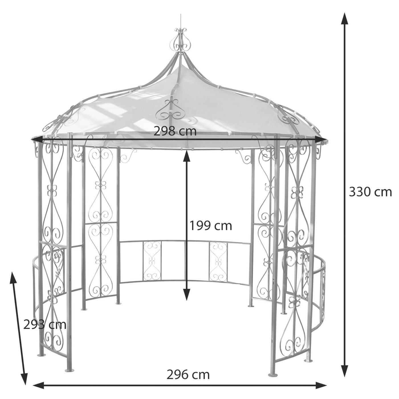 Pergola Almeria Bemassung