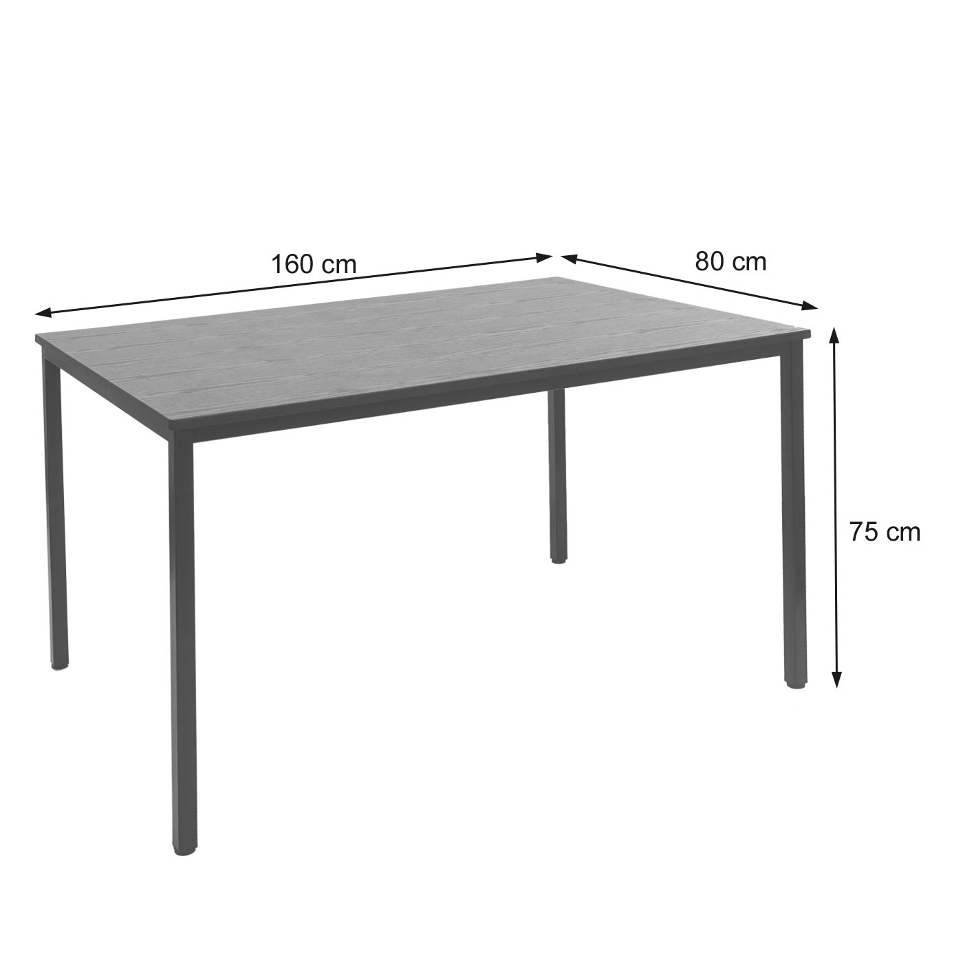 Schreibtisch Braila T705 Bemaßungsbild