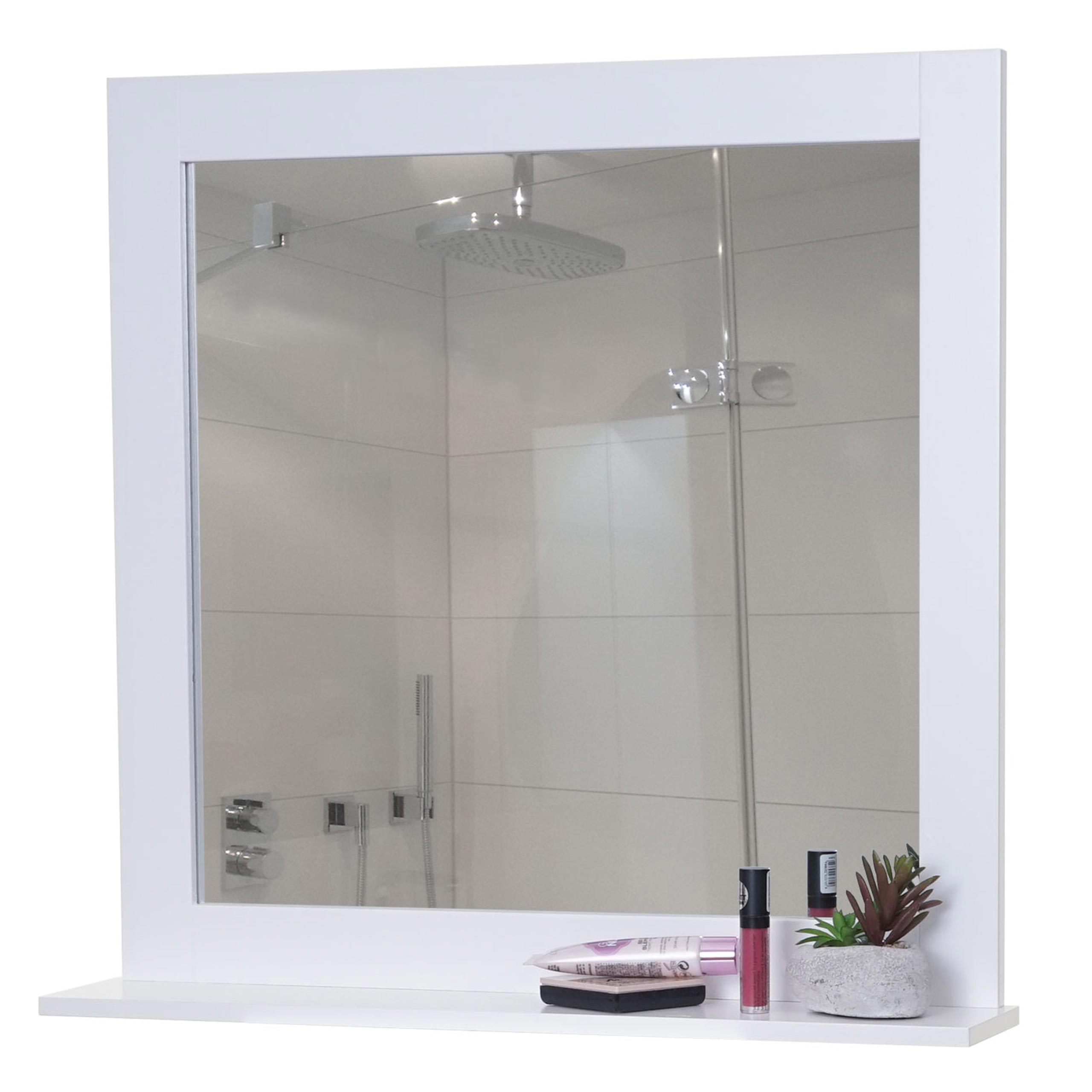 Wandspiegel HWC-F75, Badezimmer Badspiegel Spiegel, Ablagefläche
