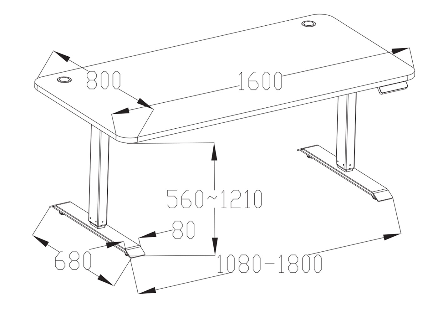 Schreibtisch HWC-D40 Bemaung