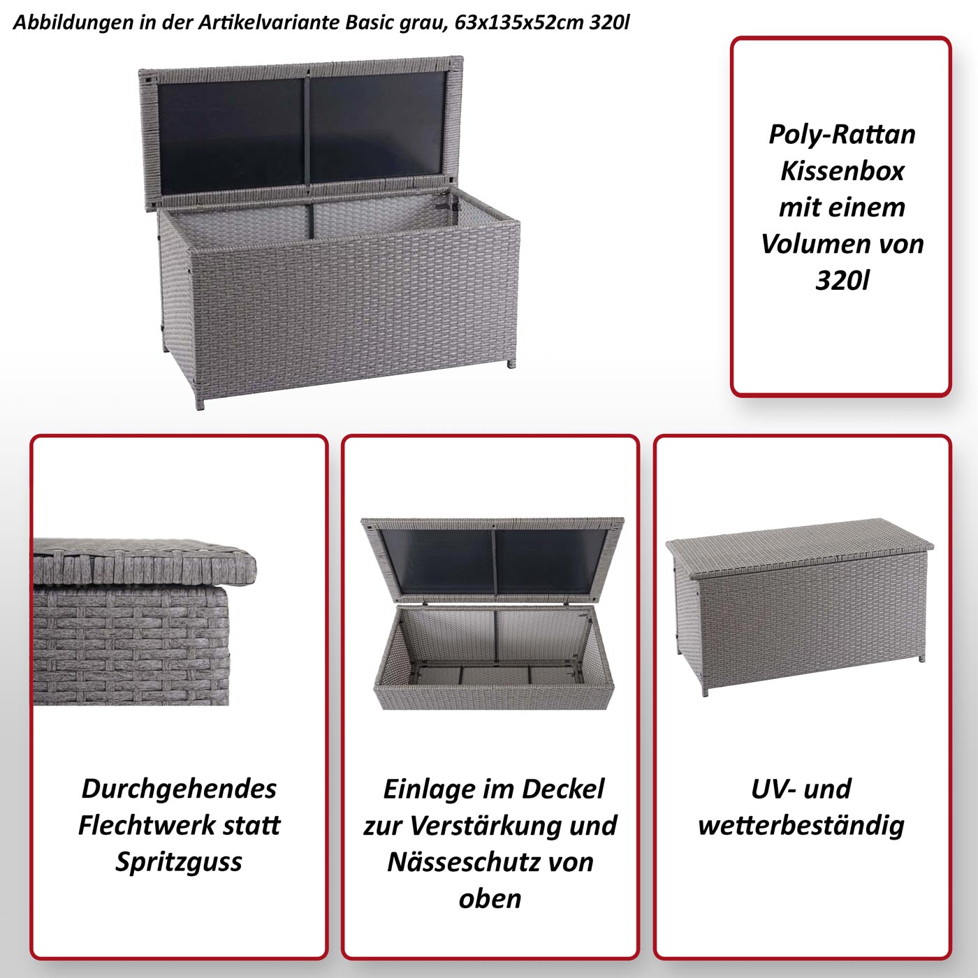 Poly-Rattan Kissenbox Bullet-Bild