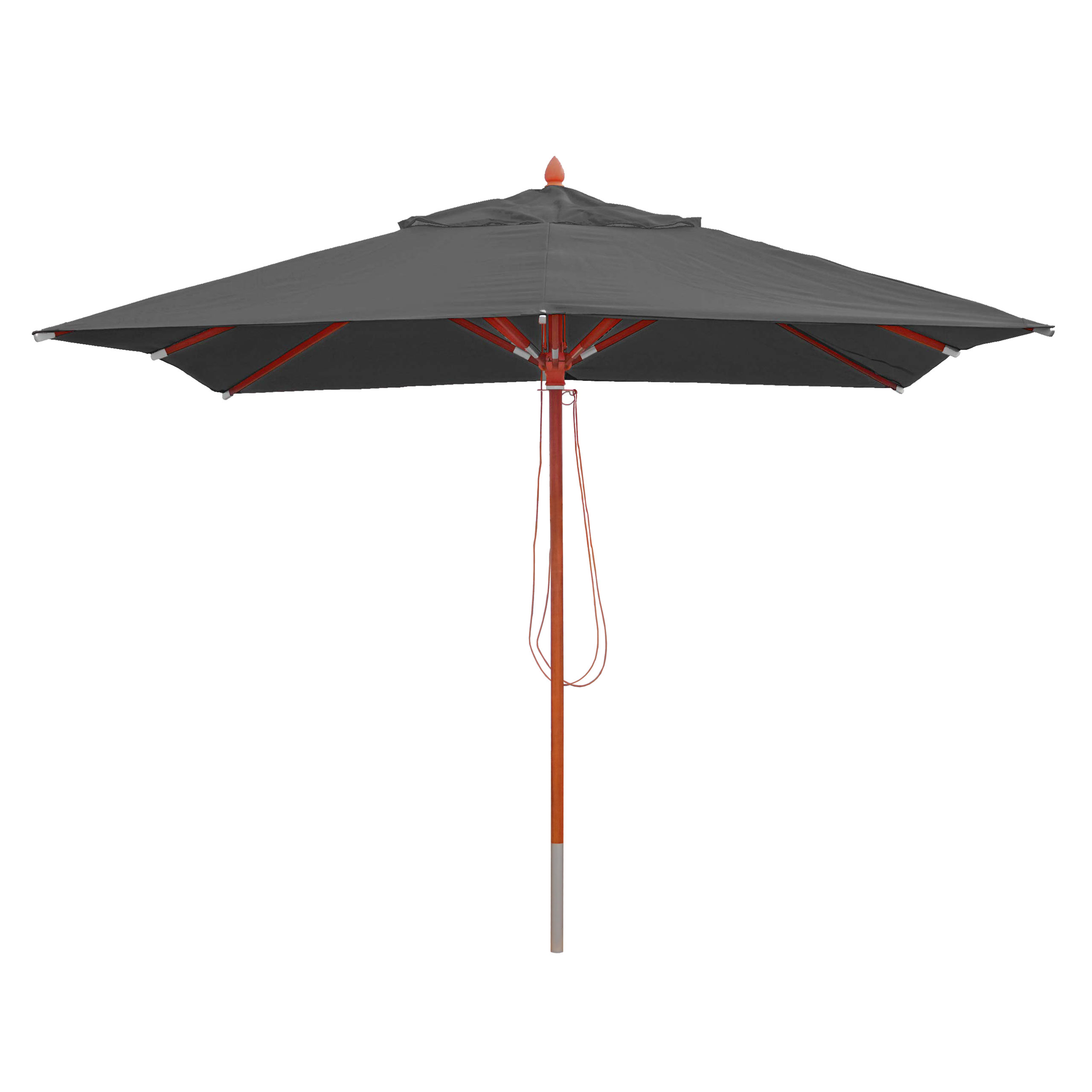 Gartenschirm mit Seilzug Marktschirm Schirm Holz Sonnenschirm 3m anthrazit 