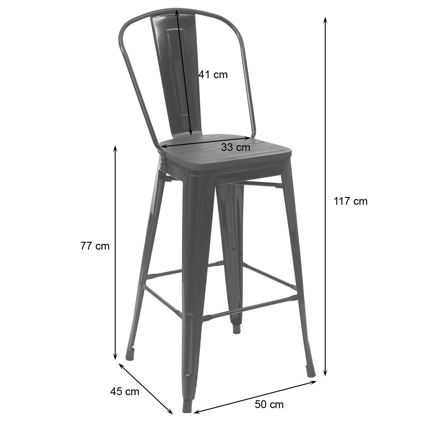 Barhocker HWC-A73 Bemaungsbild