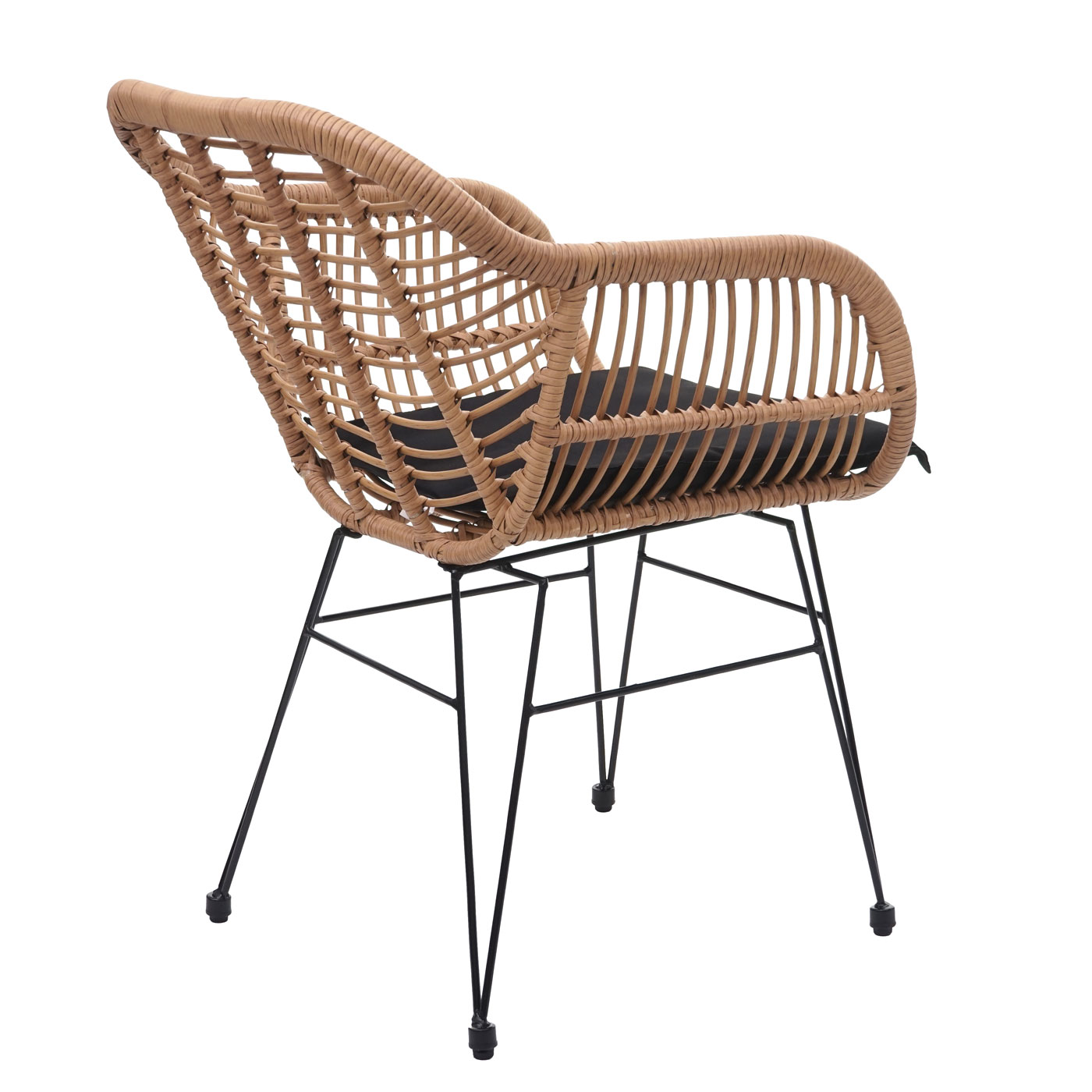 Poly-Rattan Garnitur HWC-G17 Rckansicht Sessel 