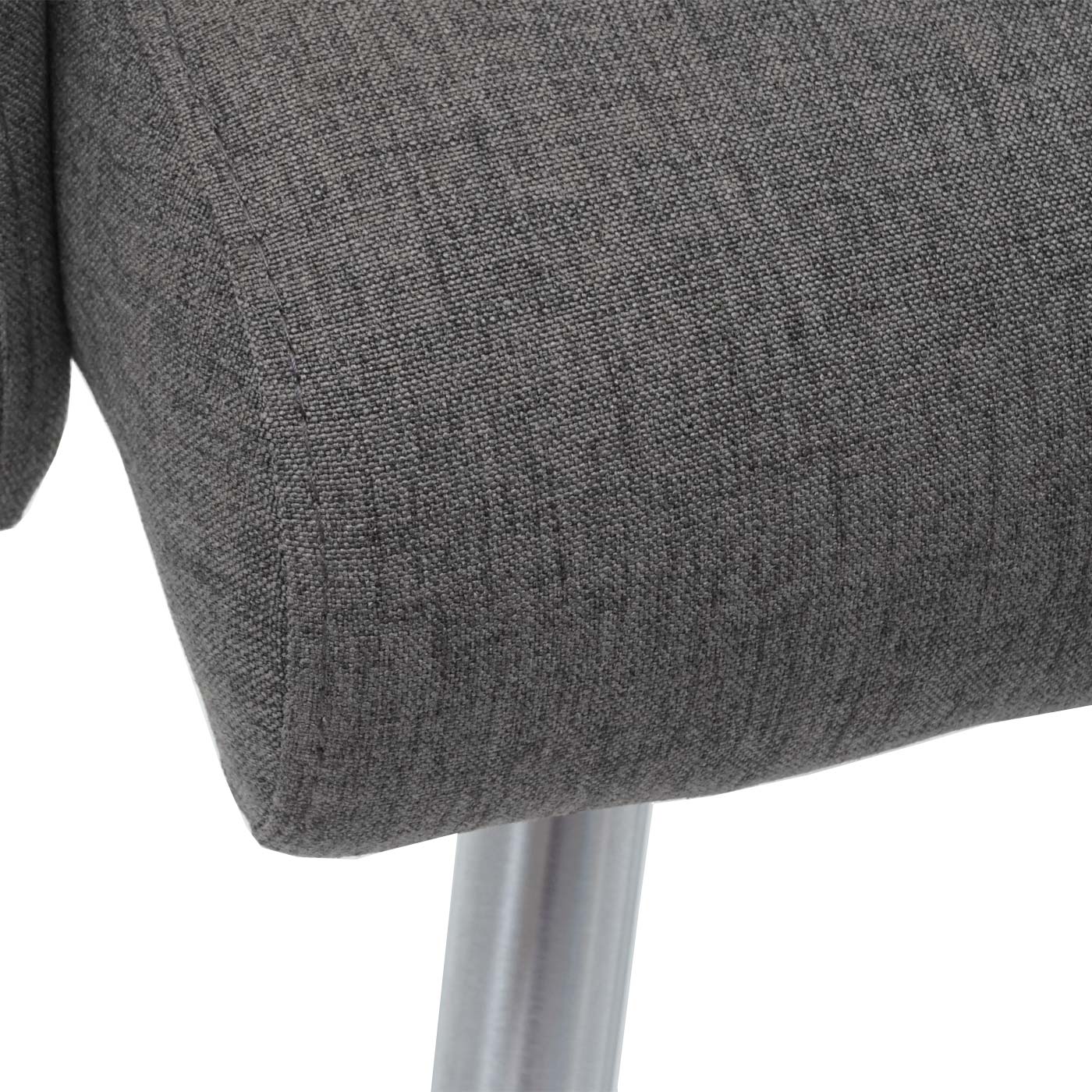 Set 4x Esszimmerstuhl+Sitzbank HWC-G55 Detailansicht Stuhl Polsterung