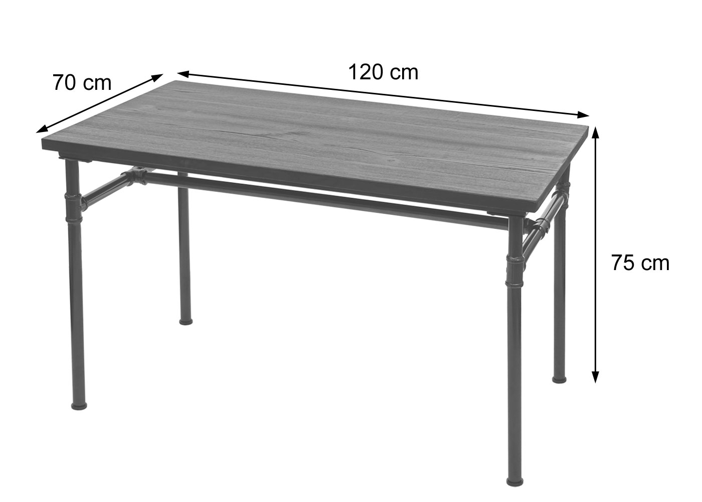 HWC-H10b Bemaßungsbild Tisch