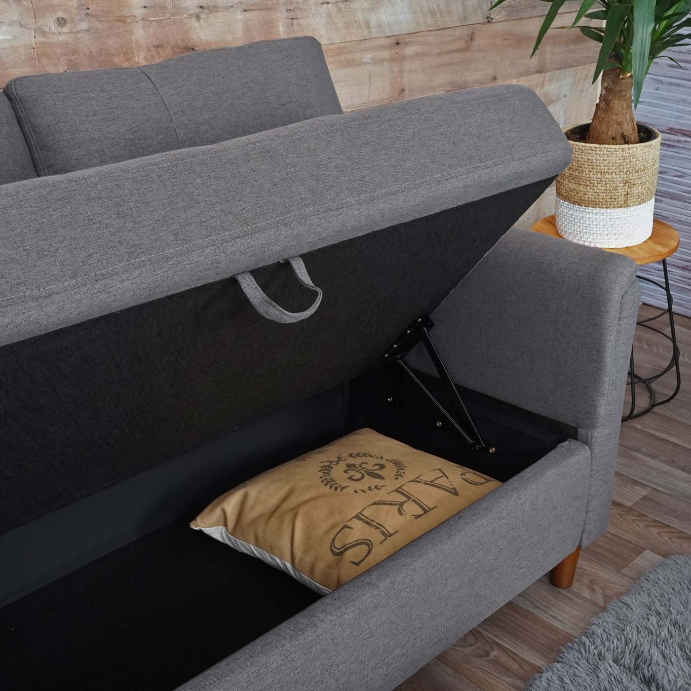 HWC-H23 3er Sofa Funktion Stauraum