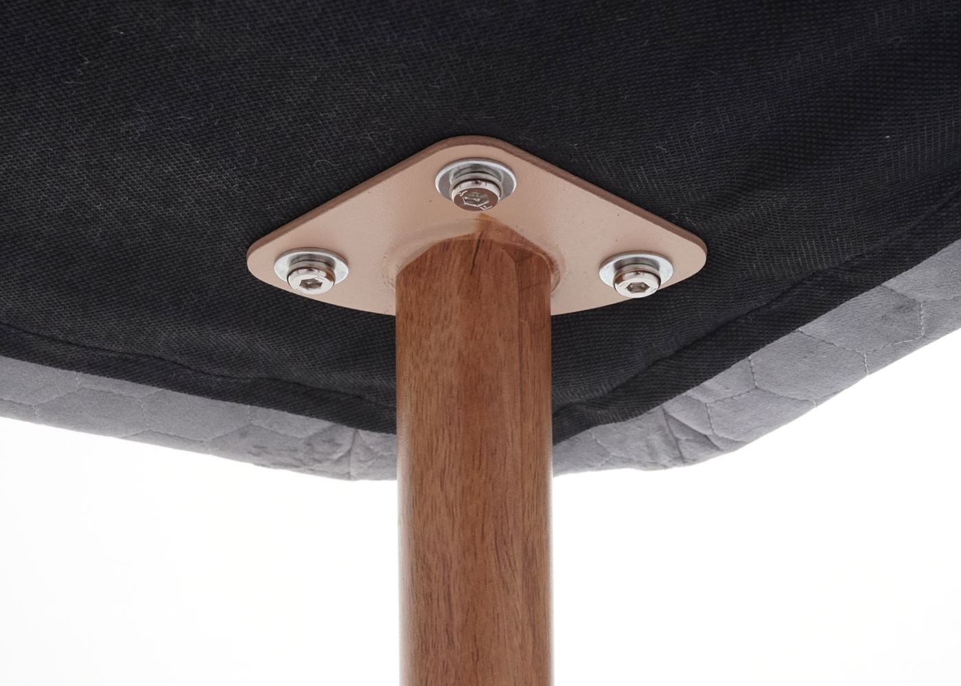 2x Esszimmerstuhl HWC-D71 Detailansicht Unterseite Sitzflche