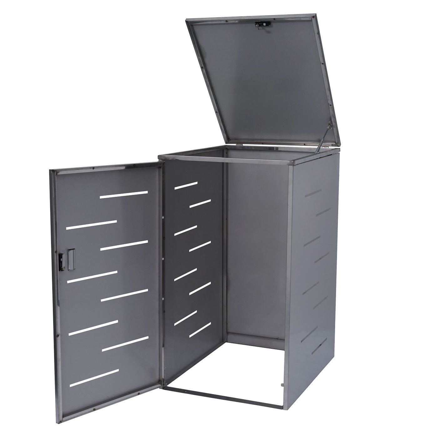 Mülltonnenverkleidung HWC-E83 Türe + Deckel geöffnet