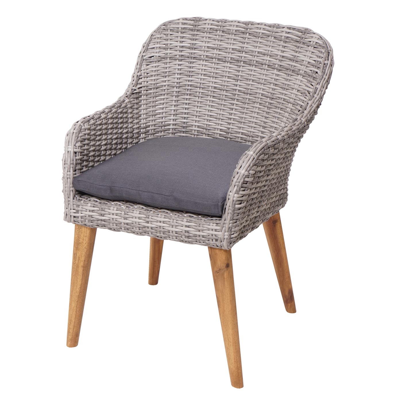 Poly-Rattan Garnitur HWC-H65 Frontansicht Stuhl