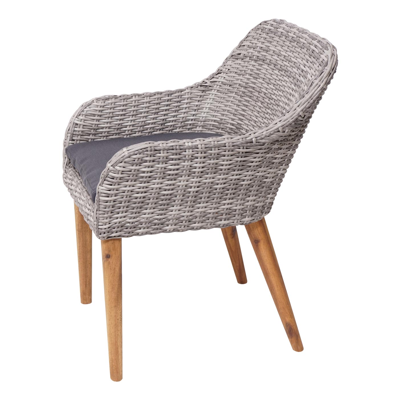 Poly-Rattan Garnitur HWC-H65 Seitenansicht Stuhl