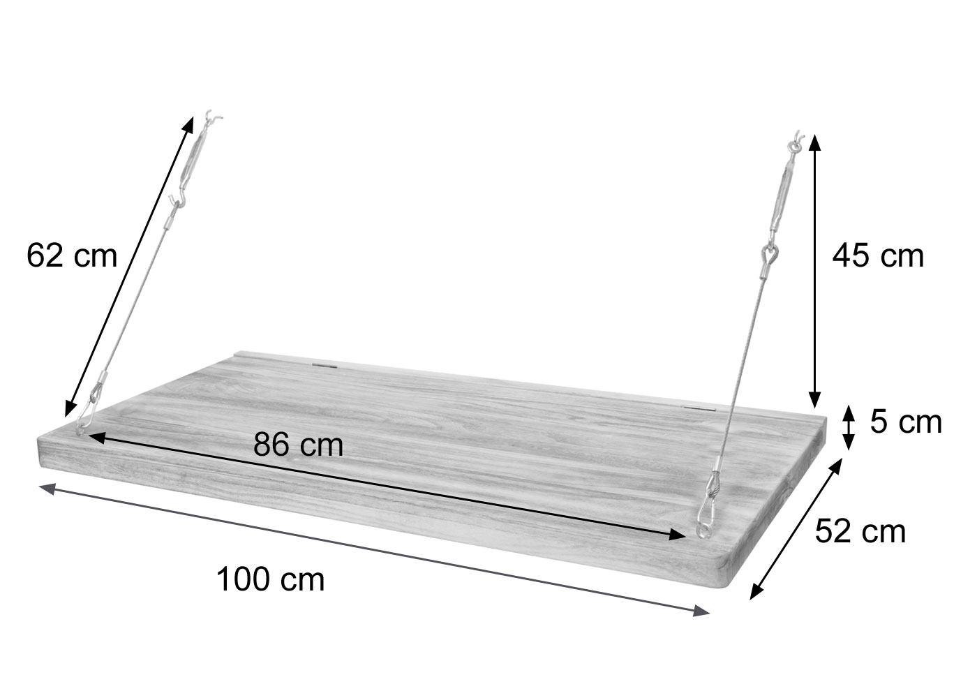 Wandtisch HWC-H48 Bemaungsbild