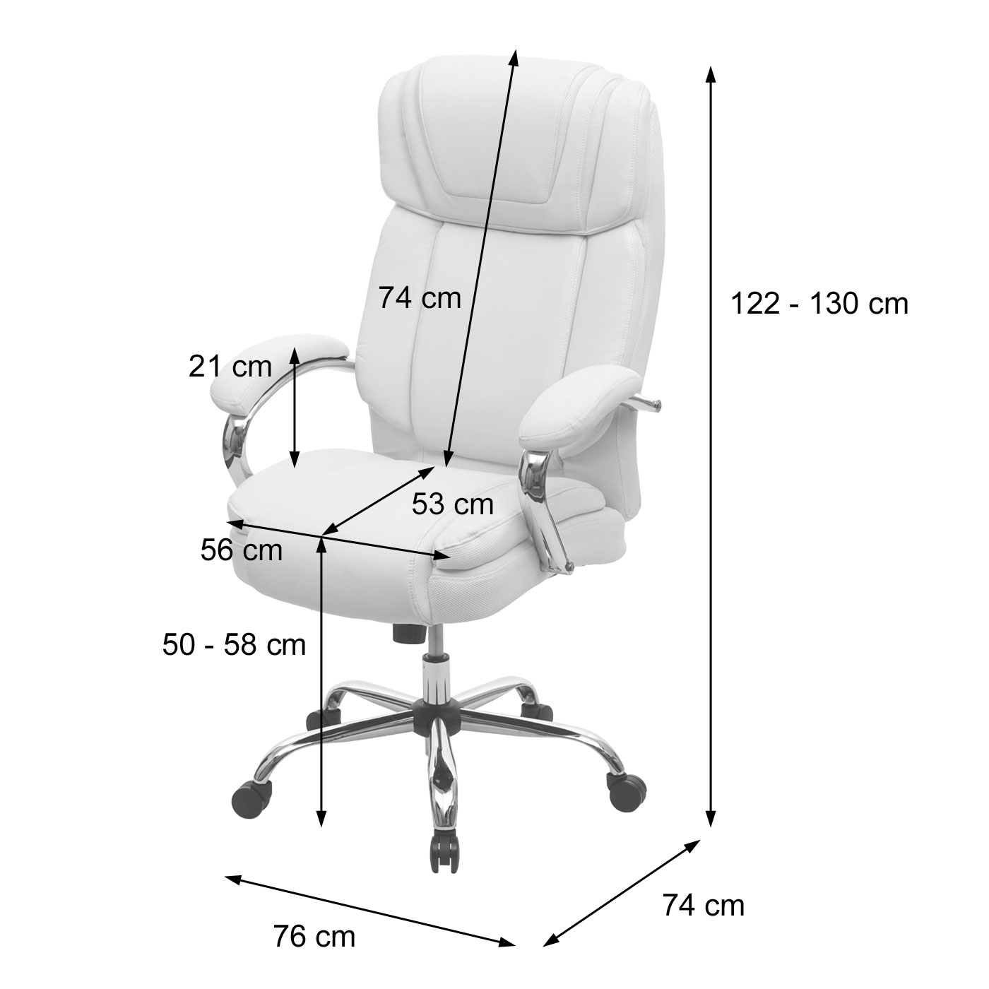 XXL Brostuhl HWC-H94 Bemaungsbild