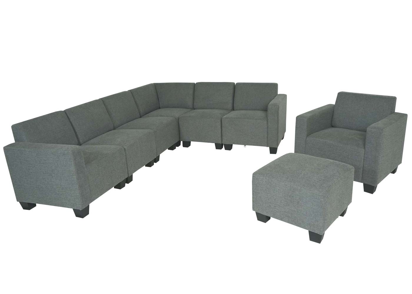 Modular Sofa-System Couch-Garnitur Lyon 6-2 Gesamt