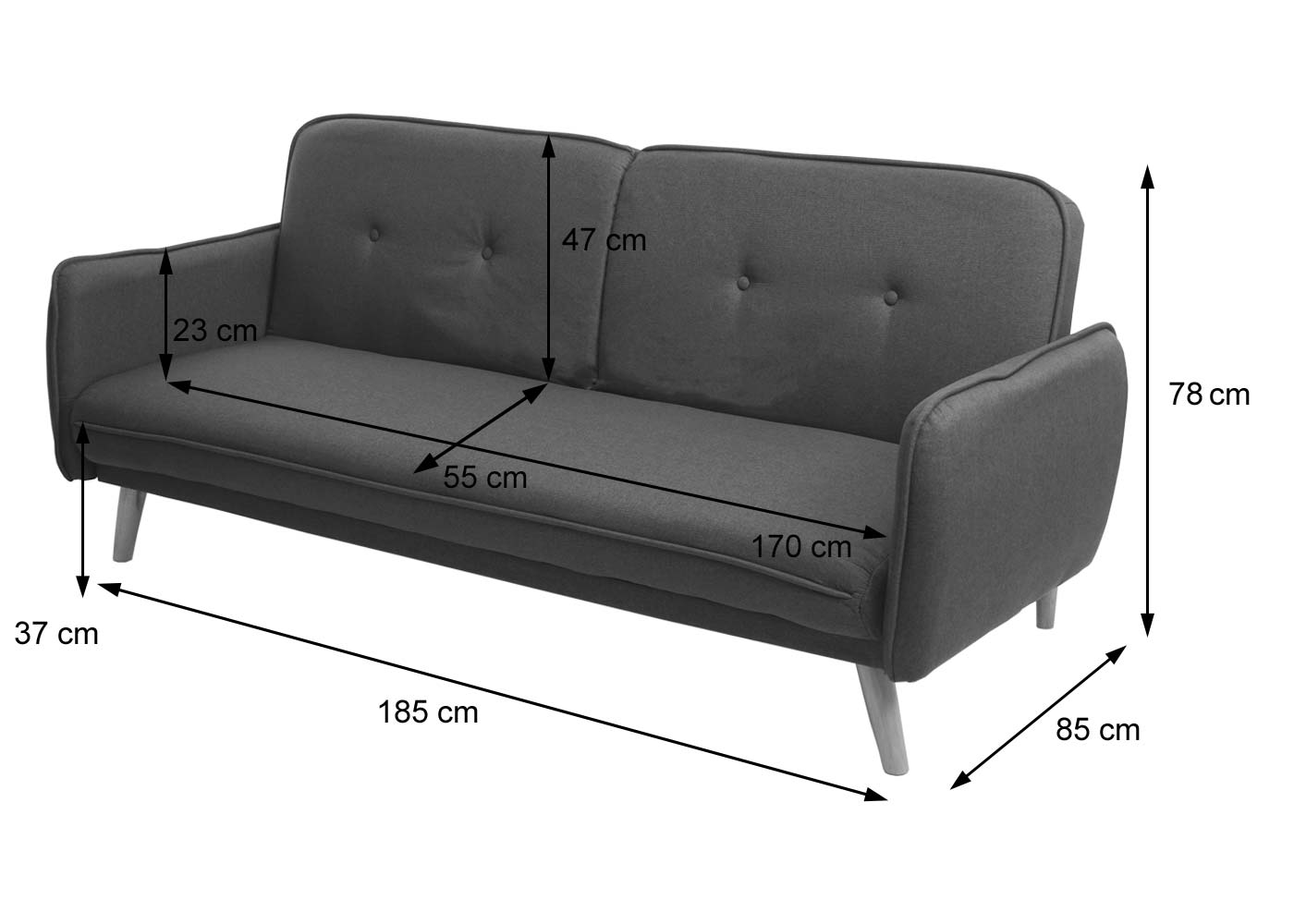 Schlafsofa HWC-J18 Mabild