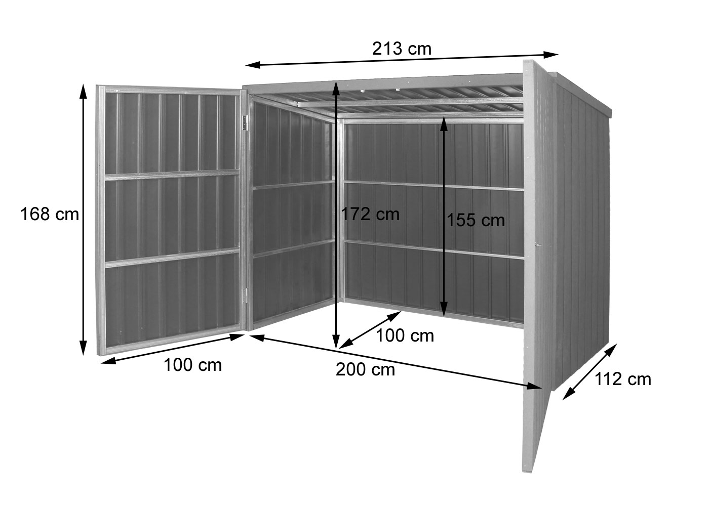 WPC-Fahrradgarage HWC-J29 Bemaungsbild