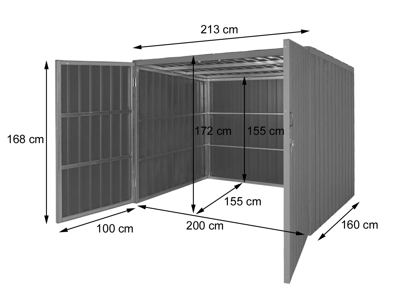 Mlltonnenverkleidung HWC-J29 Bemaungsbild