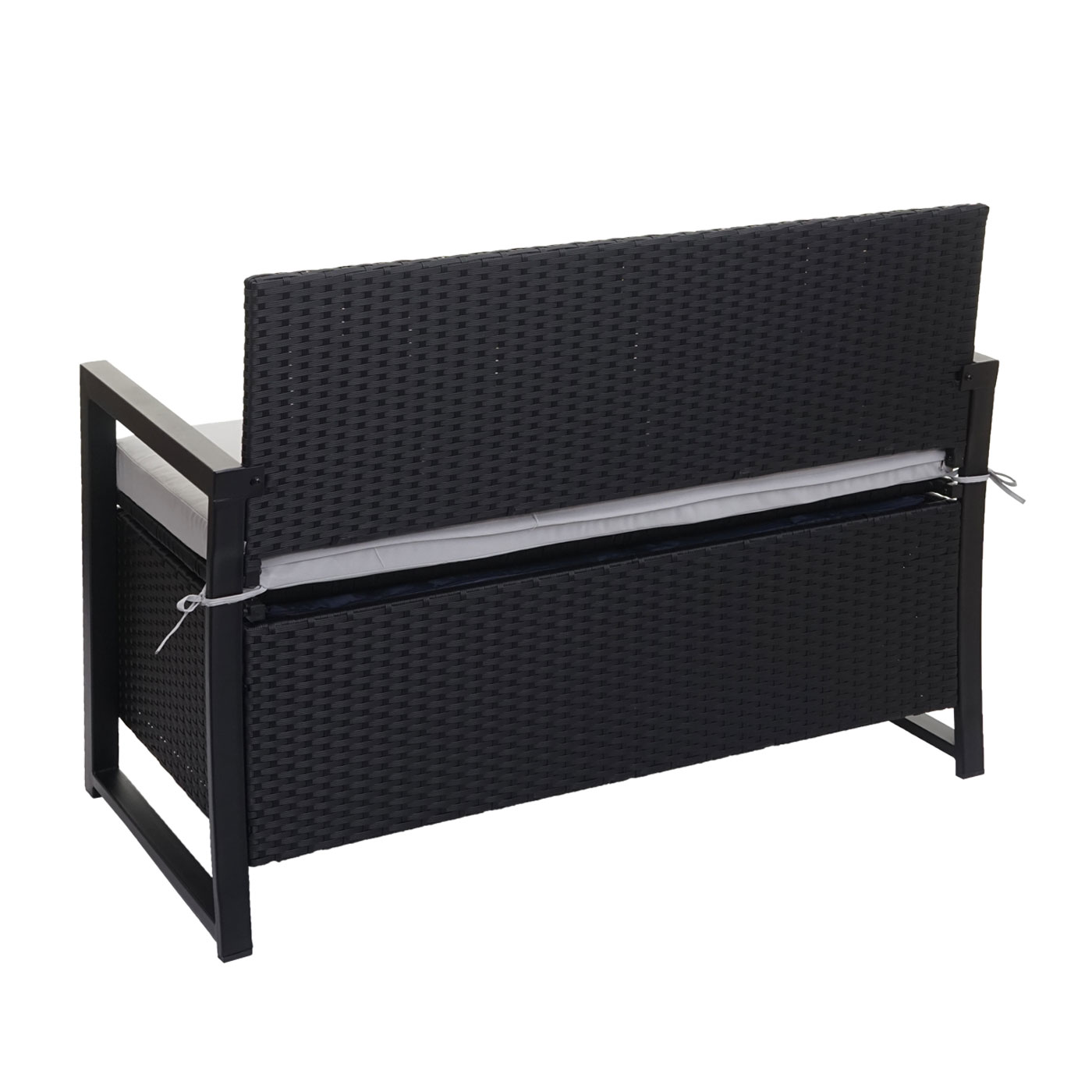 Poly-Rattan 2er Sitzbank HWC-F39 Rckansicht