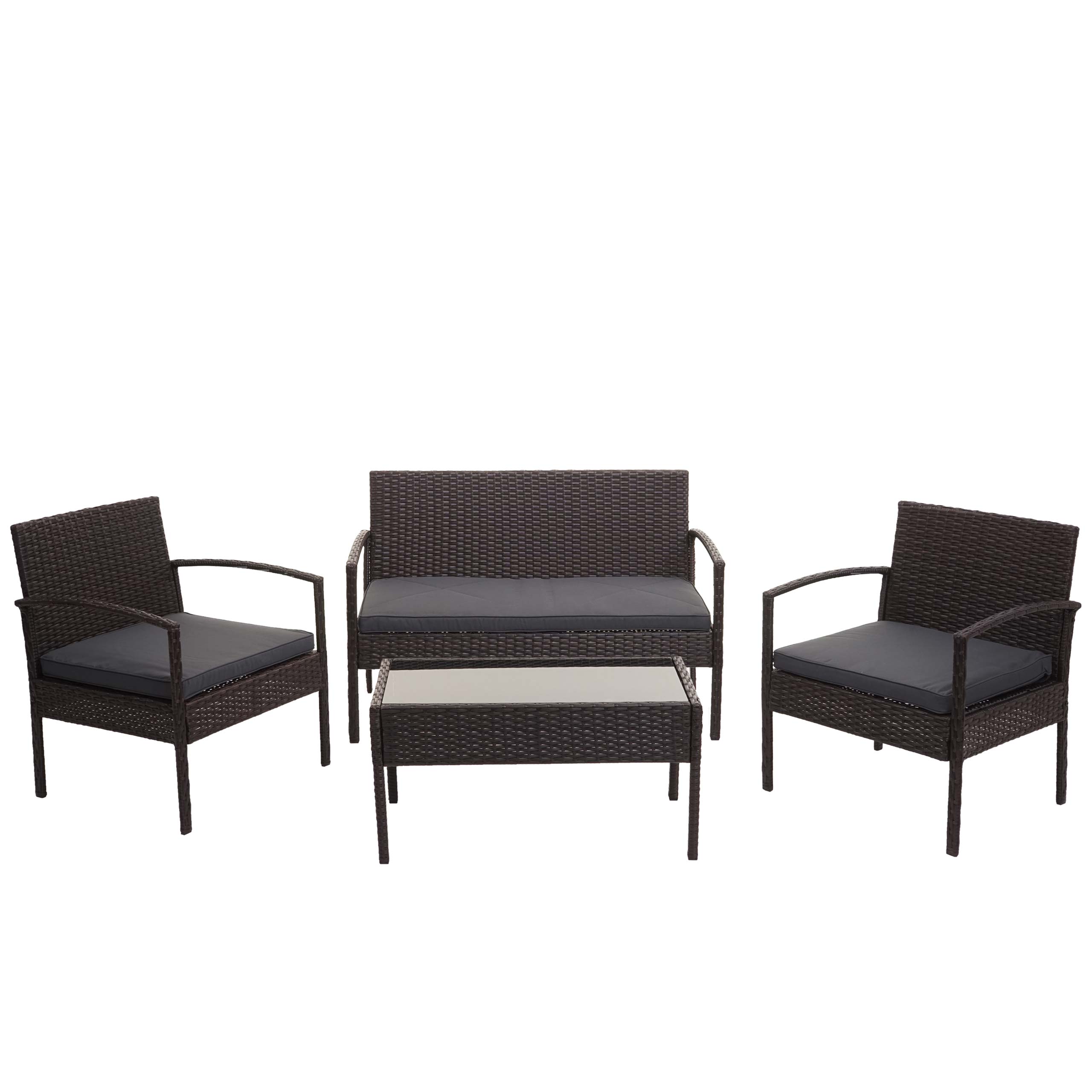 Poly-Rattan Garnitur HWC-F56, Balkon-/Garten-/Lounge-Set Sitzgruppe - Bild 15 von 17