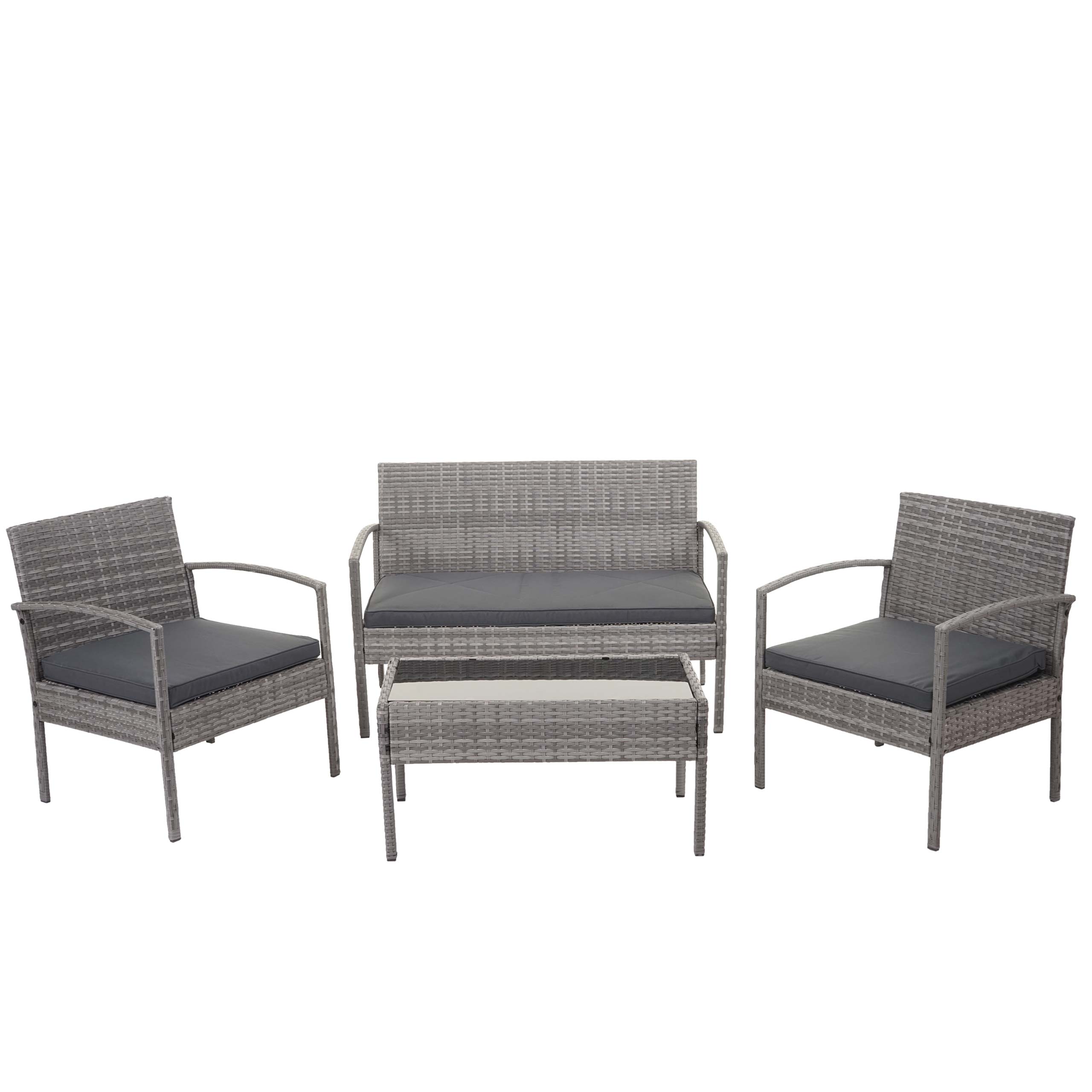 Poly-Rattan Garnitur HWC-F56, Balkon-/Garten-/Lounge-Set Sitzgruppe - Bild 17 von 17