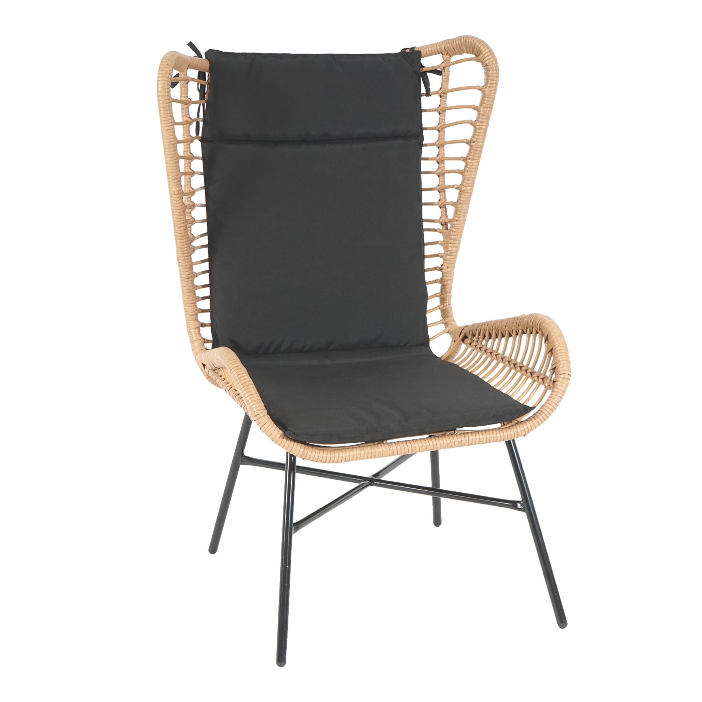 Poly-Rattan Set HWC-G17b Frontansicht Sessel