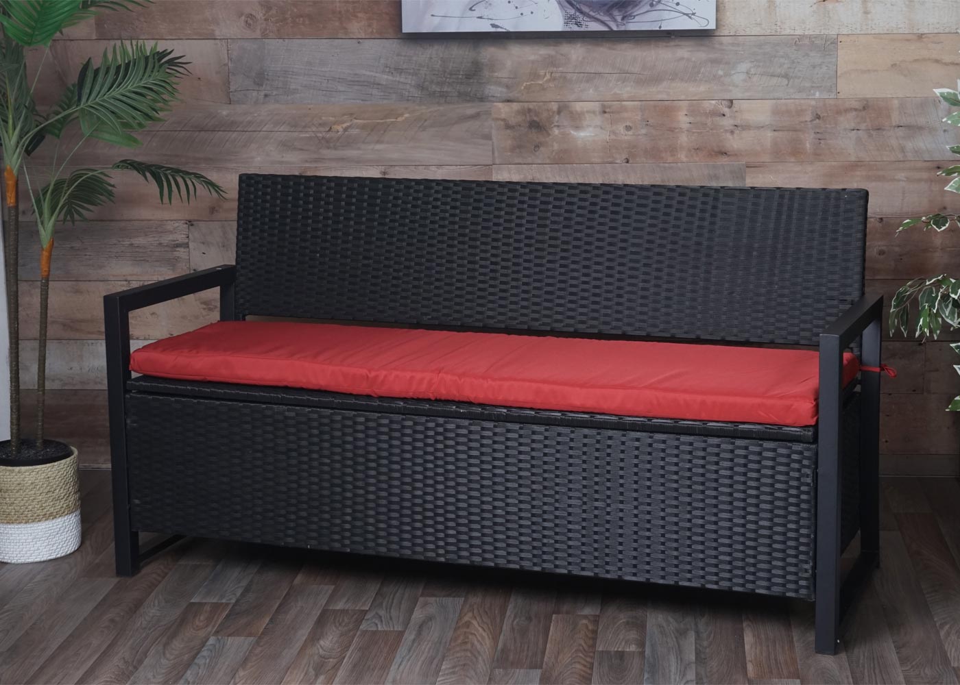 Poly-Rattan 3er Sitzbank HWC-F39 Ambiente