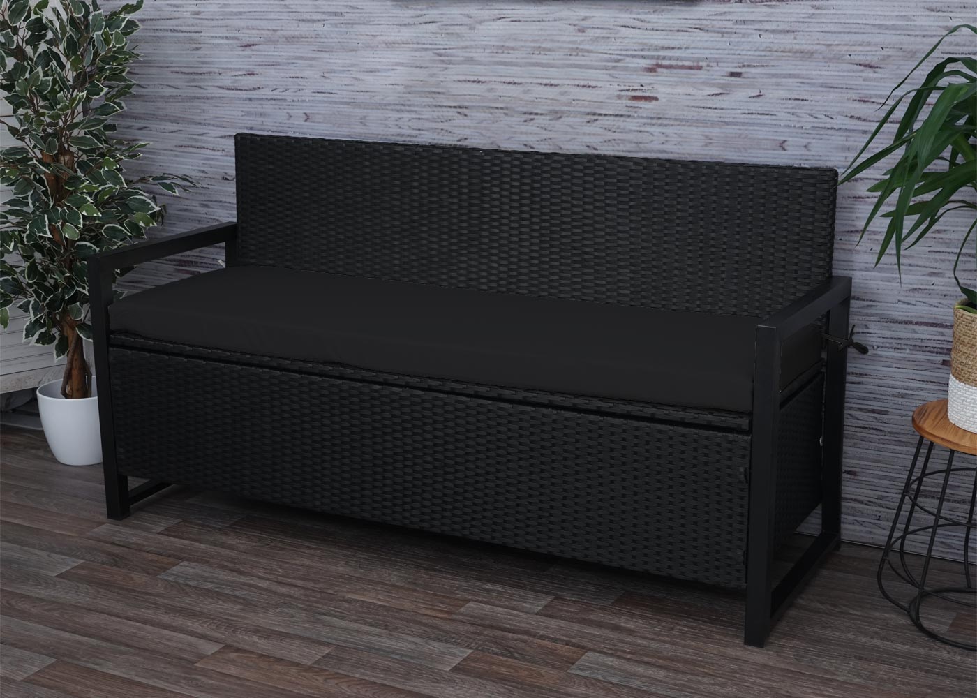 Poly-Rattan 3er Sitzbank HWC-F39 Ambiente