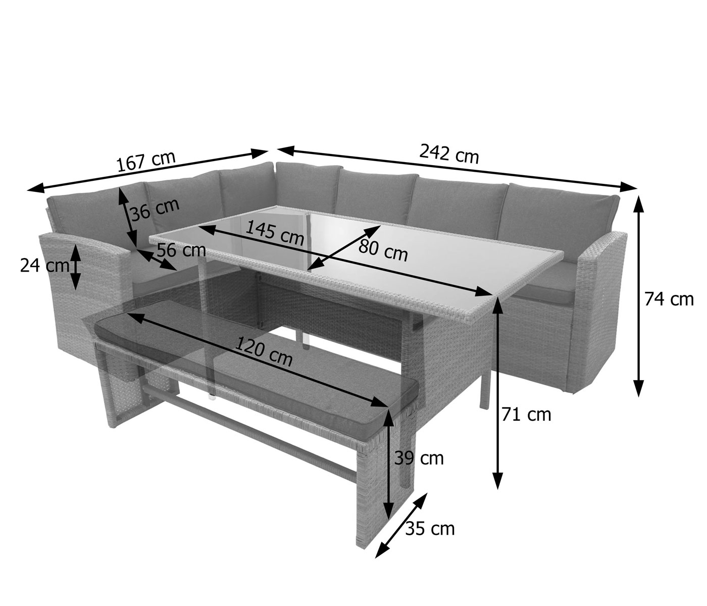 Poly-Rattan-Garnitur HWC-A29 Bemaungsbild