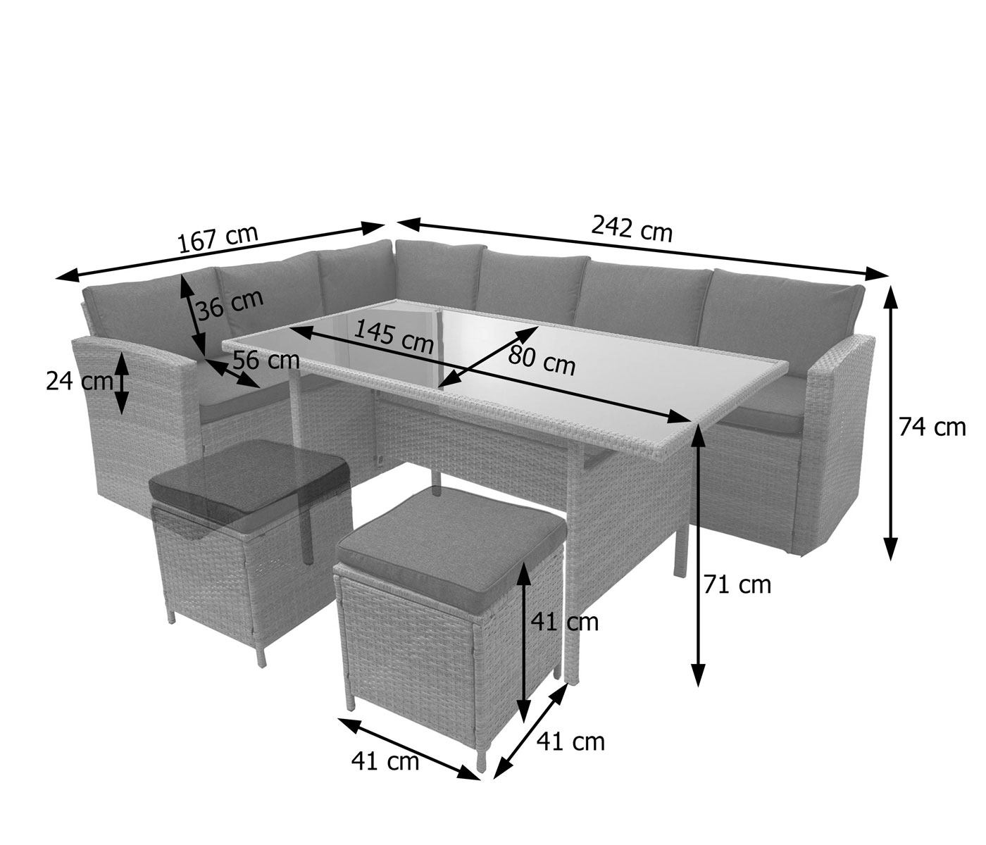 Poly-Rattan-Garnitur HWC-A29 Bemaungsbild